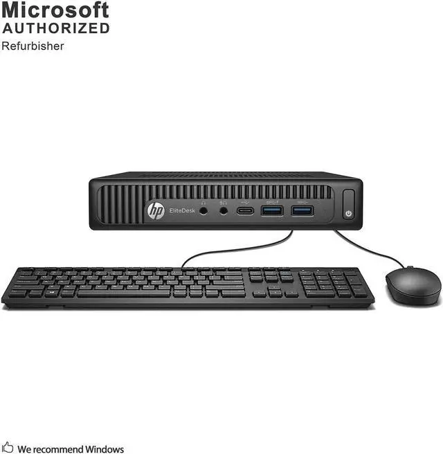 Main image of HP EliteDesk 800 G2 Desktop Mini PC, Intel Quad Core I5-6500T 2.5Ghz, 16G DDR4, 240G SSD, DP, 4K Support, Keyboard & Mouse, Windows 10 Pro 64 Bit-Multi-Language(EN/ES/FR) (Grade A)