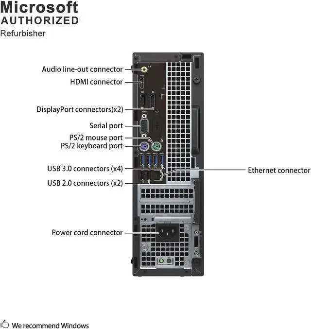 Alt view image 6 of 7 - Grade A Dell OptiPlex 5050 SFF PC, Intel Quad Core I7-6700 3.4Ghz, 8G DDR4, 512G SSD, DVD, DP, HDMI, 4K Support, WiFi, Bluetooth 4.0, Keyboard & Mouse, Windows 10 Pro 64 Bit-Multi-Language(EN/ES/FR)