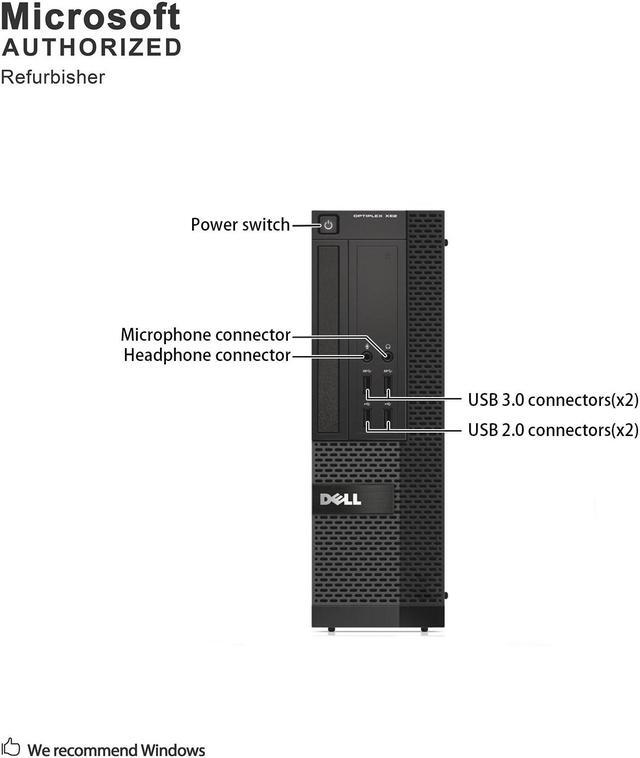 Alt view image 5 of 7 - Grade A Dell OptiPlex XE2 SFF PC, Intel Core I3-4330 3.5Ghz, 16G DDR3, 256G SSD, DP, 4K Support, WiFi, Bluetooth 4.0, Keyboard & Mouse, Windows 10 Pro 64 Bit-Multi-Language(EN/ES/FR)