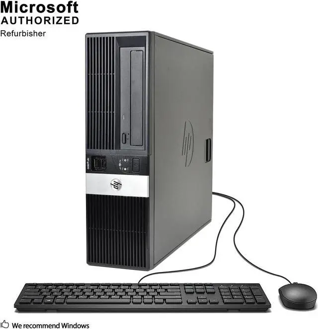 Main image of Grade A HP rp5800 SFF PC, Intel Quad Core I5-2400 3.1Ghz, 16G DDR3, 512G SSD, DVD, DP, VGA, WiFi, Bluetooth 4.0, Keyboard & Mouse, Windows 10 Pro 64 Bit-Multi-Language(EN/ES/FR)