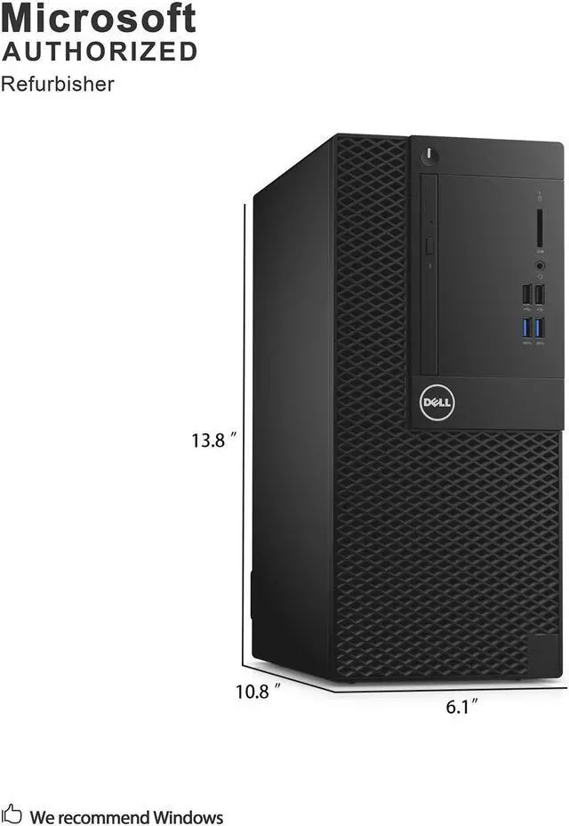 Alt view image 4 of 7 - Grade A Dell OptiPlex 3050 Tower PC, Intel Quad Core I5-6500 3.2Ghz, 8G DDR4, 256G SSD, DVD, DP, 4K Support, WiFi, Bluetooth 4.0, Keyboard & Mouse, Windows 10 Pro 64 Bit-Multi-Language(EN/ES/FR)