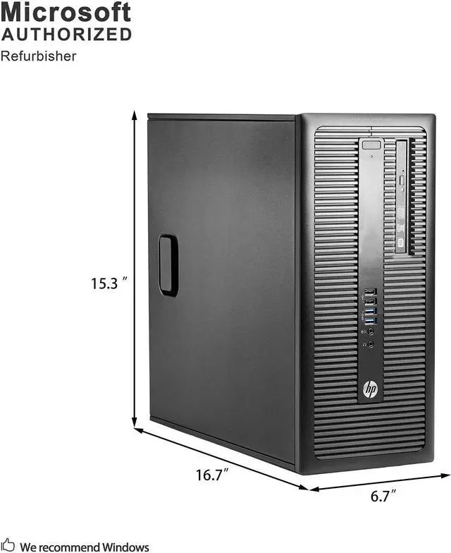 Alt view image 4 of 7 - Grade A HP EliteDesk 800 G2 Tower PC, Intel Quad Core I5-6500 3.2Ghz, 8G DDR4, 128G SSD + 1T, DVD, DP, 4K Support, WiFi, Bluetooth 4.0, Keyboard & Mouse, Windows 10 Pro 64 Bit-Multi-Language