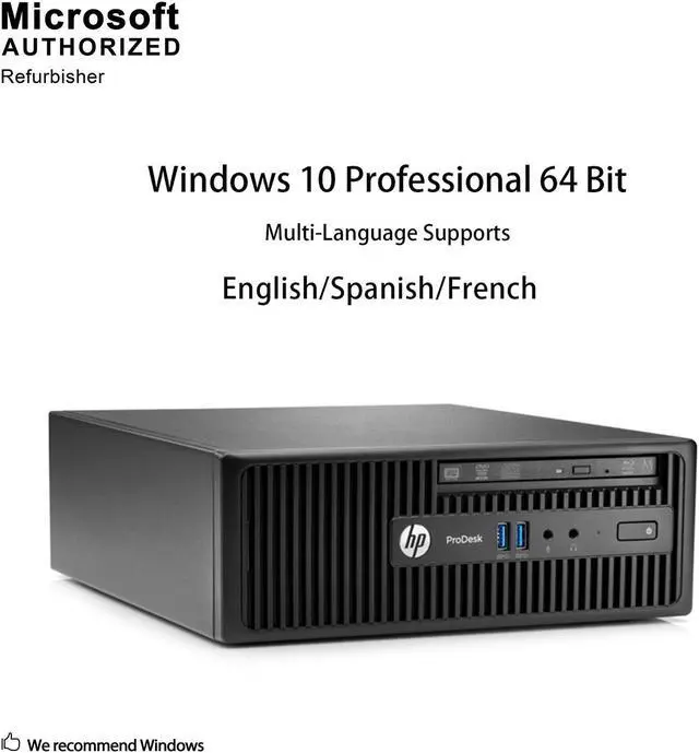Alt view image 3 of 7 - Grade A HP ProDesk 400 G2.5 SFF PC, Intel Quad Core I5-4590S 3.0Ghz, 16G DDR3L, 1T HDD, DP, 4K Support, WiFi, Bluetooth 4.0, Keyboard & Mouse, Windows 10 Pro 64 Bit-Multi-Language(EN/ES/FR)