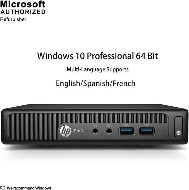 Alt view image 3 of 7 - Grade A HP ProDesk 400 G2 Desktop Mini PC, Intel Quad Core I5-6500T 2.5Ghz, 16G DDR4, 512G SSD, DP, 4K Support, WiFi, Bluetooth 4.0, Keyboard & Mouse, Windows 10 Pro 64 Bit-Multi-Language(EN/ES/FR)