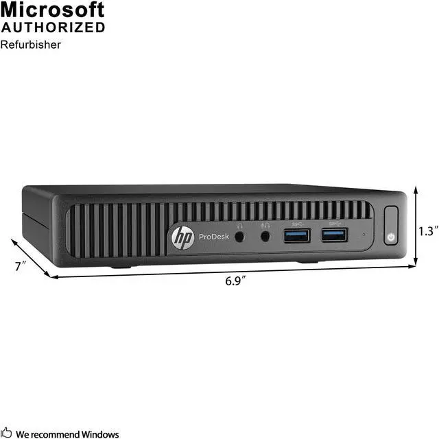 Alt view image 4 of 7 - Grade A HP ProDesk 400 G2 Desktop Mini PC, Intel Quad Core I5-6500T 2.5Ghz, 16G DDR4, 512G SSD, DP, 4K Support, WiFi, Bluetooth 4.0, Keyboard & Mouse, Windows 10 Pro 64 Bit-Multi-Language(EN/ES/FR)