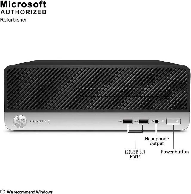Alt view image 5 of 7 - HP ProDesk 400 G5 Small Form Factor PC, Intel Six Core I5-8500 3.0Ghz, 16G DDR4, 256G SSD, DP, 4K Support, WiFi, Bluetooth 4.0, Keyboard & Mouse, Windows 10 Pro 64 Bit-Multi-Language(EN/FR) (Grade A)