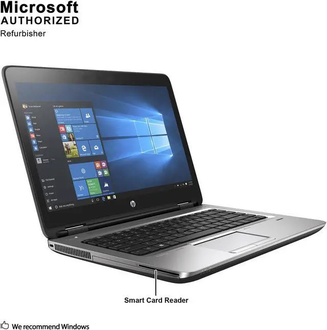 Alt view image 6 of 7 - HP ProBook 640 G3 14.0" Laptop, Intel Core I5-7200U 2.5Ghz, 8G DDR4, 500G HDD, DVDRW, DP, VGA, USB 3.0, Windows 10 Pro 64 Bit-Multi-Language(EN/ES/FR) (Grade A)