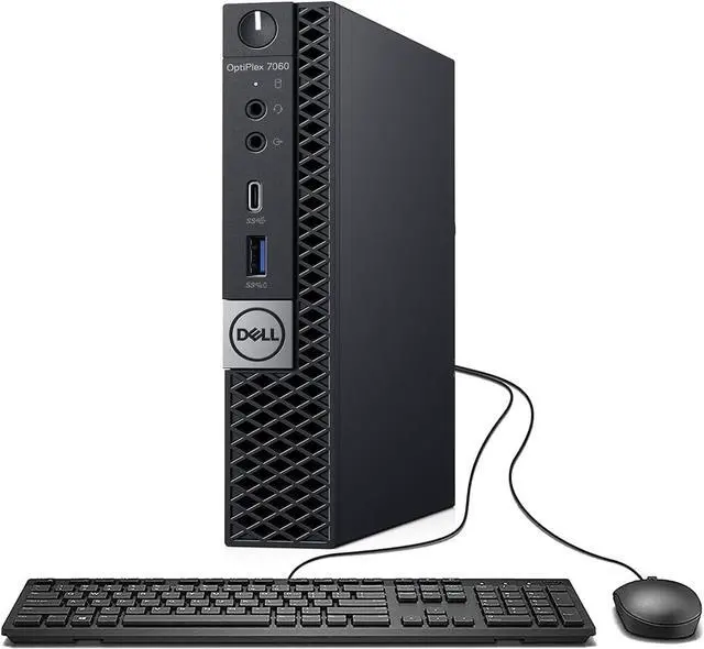 Main image of Dell OptiPlex 7060 Micro Desktop Business PC, Intel Core i5-8500T 2.1GHz, 16GB, 512GB SSD, USB Type-C, Windows 11 , Black