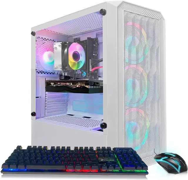 Main image of STGAubron Gaming PC Computer Desktop, AMD Ryzen 5 2600 up to 3.9Ghz, GeForce RTX 3050 6G Graphics, 16GB DDR4 RAM, 1TB SSD, WIN11H