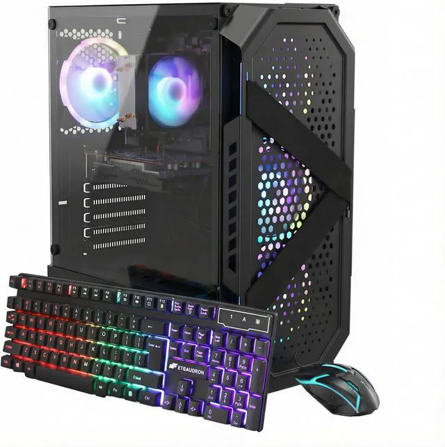 Main image of STGAubron Gaming PC Desktop Computer, Intel Core i7 up to 3.9G, GeForce RTX 3060 12G, 32GB RAM, 1TB SSD, WiFi 6, BT 5.0, RGB Fan x 4, Windows 11 Home