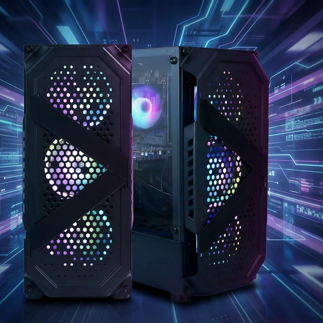 Alt view image 3 of 5 - STGAubron Gaming PC Desktop Computer, Intel Core i7 up to 3.9G, GeForce RTX 3060 12G, 32GB RAM, 1TB SSD, WiFi 6, BT 5.0, RGB Fan x 4, Windows 11 Home