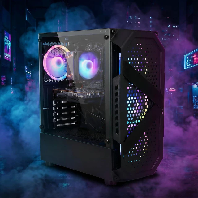 Alt view image 5 of 5 - STGAubron Gaming PC Desktop Computer, Intel Core i7 up to 3.9G, GeForce RTX 3060 12G, 32GB RAM, 1TB SSD, WiFi 6, BT 5.0, RGB Fan x 4, Windows 11 Home