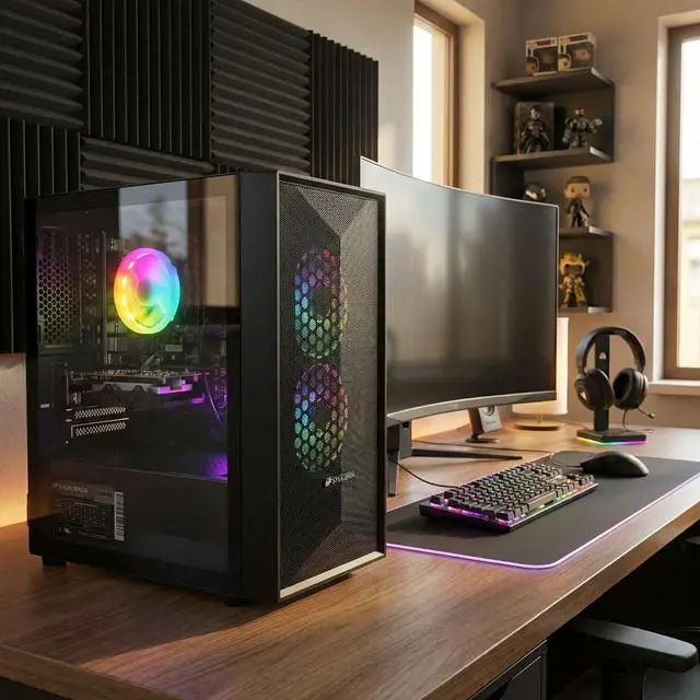 Alt view image 5 of 5 - STGAubron Gaming PC Desktop Computer, Intel Core i5 up to 3.6GHz, GeForce GTX 750Ti 4G, 16GB RAM, 512GB SSD, WiFi 6, BT 5.2, RGB Fan x 2, Windows 11 Home