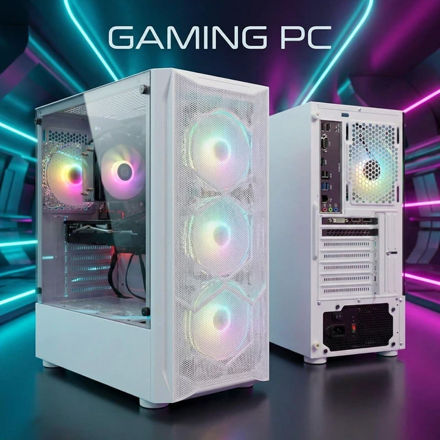 Alt view image 3 of 5 - STGAubron Gaming PC Desktop Computer, Intel Core i7 up to 3.9GHz, GeForce GTX 1070 8G, 16GB RAM, 512GB SSD, WiFi 6, BT 5.0, RGB Fan x 4, Windows 11 Home