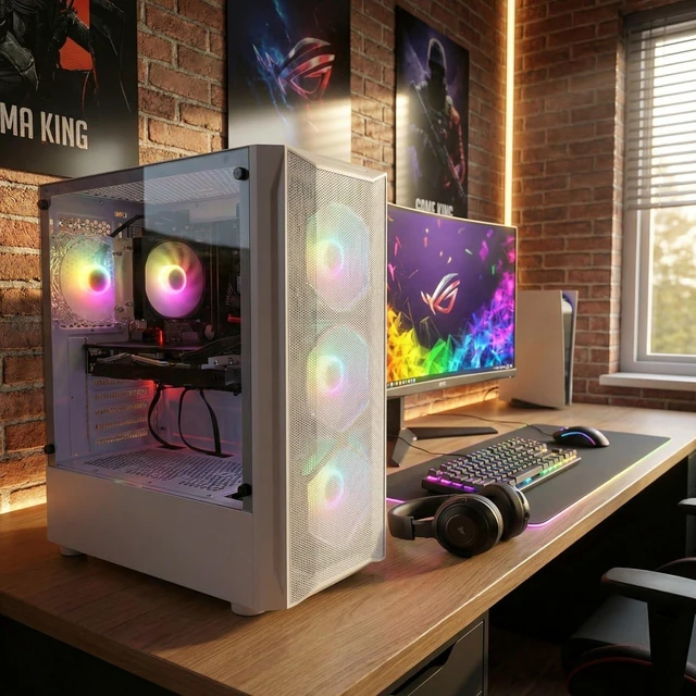 Alt view image 5 of 5 - STGAubron Gaming PC Desktop Computer, Intel Core i7 up to 3.9GHz, GeForce GTX 1070 8G, 16GB RAM, 512GB SSD, WiFi 6, BT 5.0, RGB Fan x 4, Windows 11 Home