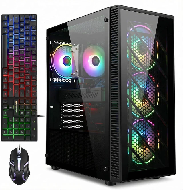 STGAubron Gaming PC Computer Desktop, Intel Core i7 up to 3.9G, Radeon ...