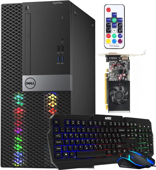 Main image of Dell Gaming OptiPlex Desktop RGB Computer PC, Core i7-6700 up to 4.0GHz, GeForce GTX 1050 Ti 4GB GDDR5, 16GB RAM, 512GB SSD, WiFi, Windows 11 Pro