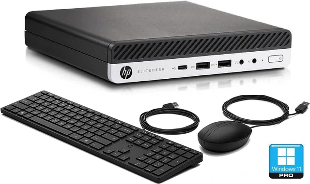 Main image of HP EliteDesk 800G5 Mini Form Factor Desktop Computer, Core i5-9500T up to 3.7GHz, 32GB DDR4, 512GB Solid State Drive, Windows 11 Pro