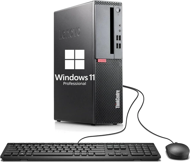 Main image of Lenovo ThinkCentre M710E Small Form Factor Desktop Computer, Core i3-6100 up to 3.7GHz, 8GB DDR4, 256GB Solid State Drive, Windows 11 Pro