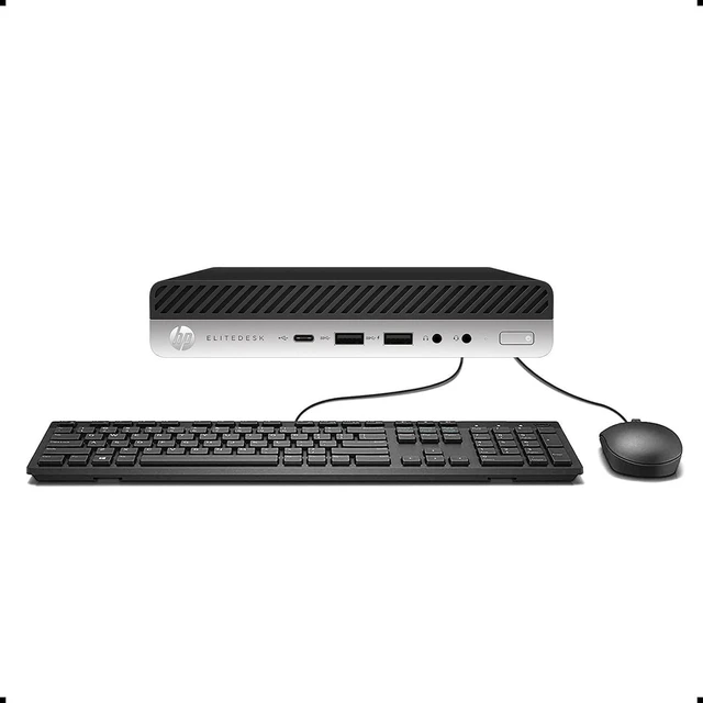 Main image of HP EliteDesk 800G3 Mini Form Factor Desktop Computer, Core i5-6500T up to 3.1GHz, 16GB DDR4, 512GB Solid State Drive, Windows 11 Pro