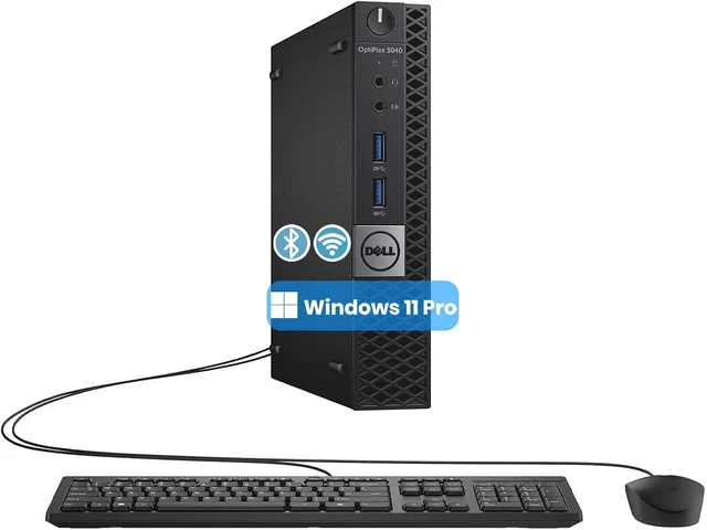 Main image of Dell OptiPlex 3040 Micro PC Mini Desktops, Intel Core 6th Gen 3.2GHz, 8 GB RAM, 256 GB SSD, WiFi, Bluetooth, Keyboard & Mouse, Windows 11 Pro