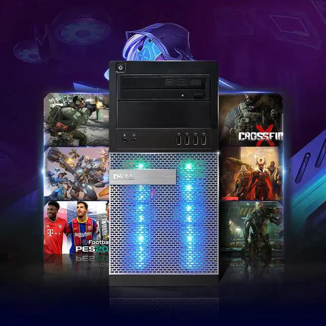 Alt view image 4 of 7 - Dell Gaming PC Desktop computer -  Intel Quad I7 up to 3.8GHz, GeForce GTX 1050 Ti 4G, 512G SSD, 16GB Memory, RGB Keyboard & Mouse, DVD, WiFi & Bluetooth, W10P64 (Grade A)