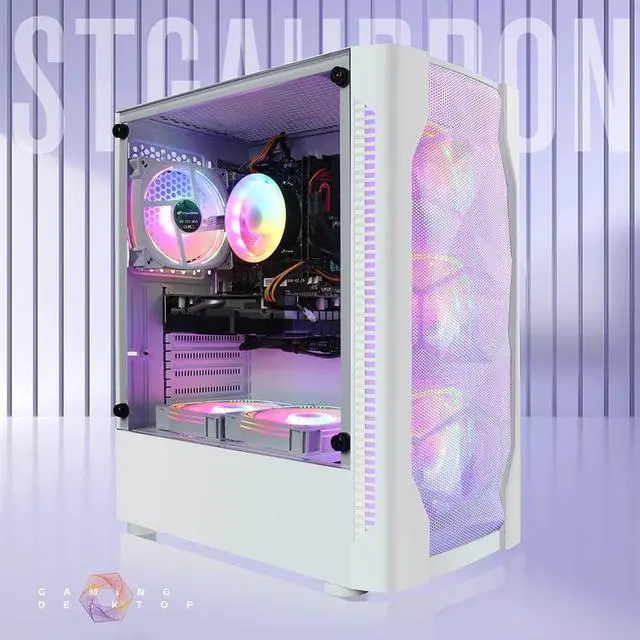 Alt view image 2 of 7 - STGAubron Gaming Desktop PC Computer,Intel Core I7 3.4GHz up to 3.9GHz, 16G RAM, 512G SSD, WIFI, BT 5.0, GeForce GTX 1660 Ti 6G GDDR6, RGB Fanx6, RGB Keyboard&Mouse&Mouse Pad, RGB BT Sound Bar, W10H64