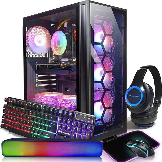 Main image of STGAubron Gaming PC,Intel Core i7 3.4G up to 3.9G,32G,1TB SSD,WiFi,BT 5.0,GeForce RTX 2060 Super 8G GDDR6,RGB Fanx6,RGB Keybaord&Mouse&Mouse Pad,RGB Bluetooth Sound Bar,RGB Bluetooth Gaming Mic,W10H64