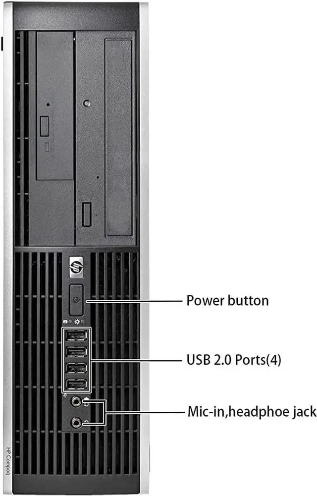 Alt view image 3 of 5 - HP Elite Desktop Computer PC, 3.1 GHz, Intel Core i5, 16GB, RAM, 2TB HDD, 22 inch LED Monitor, RGB Speaker and Keyboard Mouse, WiFi, Windows 10 Pro (Renewed)