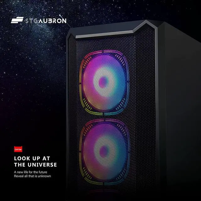 Alt view image 3 of 7 - STGAubron Gaming Desktop PC,Intel Core i7-11700KF up to 5.0G,GeForce RTX 3070 8G GDDR6,32G DDR4,2T SSD,WiFi,BT 5.0,RGB Fan x 7,RGB Keyboard&Mouse&Mouse Pad,RGB BT Sound Bar,RGB BT Gaming Mic,W11H64