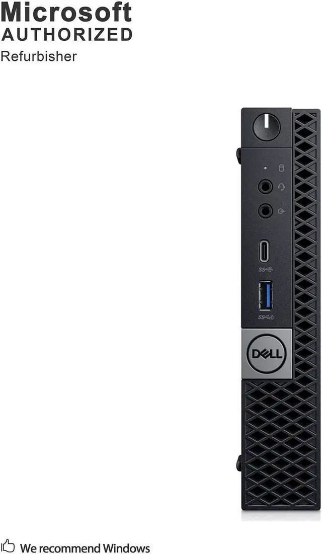 Alt view image 2 of 6 - Dell Optiplex 7060 Micro MFF Desktop PC Intel i7-8700T 6-Cores 2.40GHz 16GB DDR4, 256GB M.2 NVMe SSD WiFi BT HDMI, KB & Mouse Windows 10 Pro (Renewed)