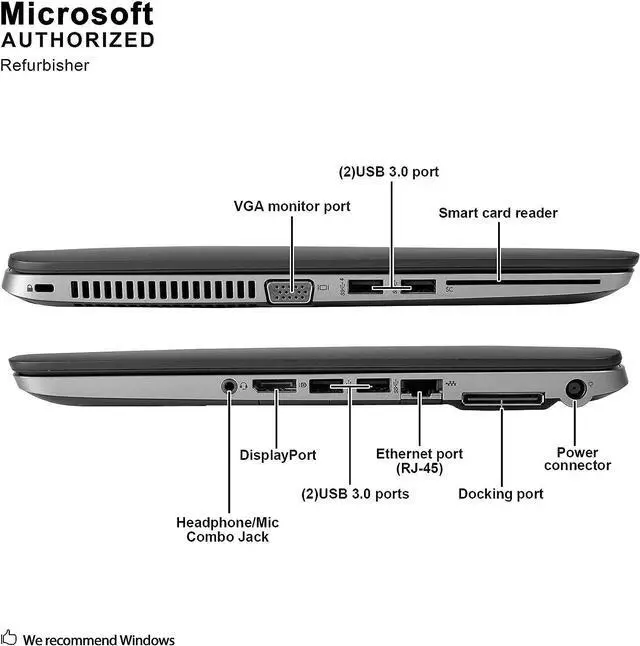 Alt view image 6 of 7 - HP EliteBook 840 G2 14in Laptop, Core i5-5300U 2.3GHz, 16GB Ram, 256GB SSD, Windows 10 Pro 64bit, Webcam (Renewed)