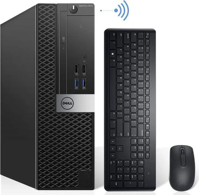 Main image of Dell OptiPlex 7040 SFF Desktop Computer PC Intel Quad Core i7-6700 3.20GHz AX200 Built-in WIFI 6 Bluetooth 32GB DDR4, 1TB NVMe M.2 SSD 2TB HDD HDMI Wireless Keyboard & Mouse Windows10 Pro (Renewed)