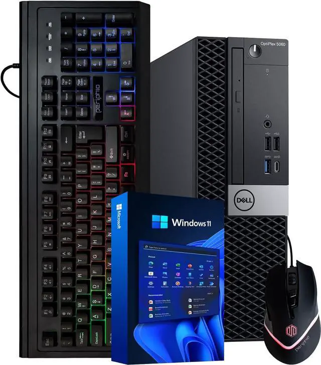 Main image of Dell Windows 11 Desktop Computer OptiPlex 5060 | Intel Core i5-8600 Six Core (4.3GHz Turbo) | 16GB DDR4 RAM | 500GB SSD Solid State + 1TB HDD | WiFi + Bluetooth | RGB Mouse + Keyboard (Renewed)