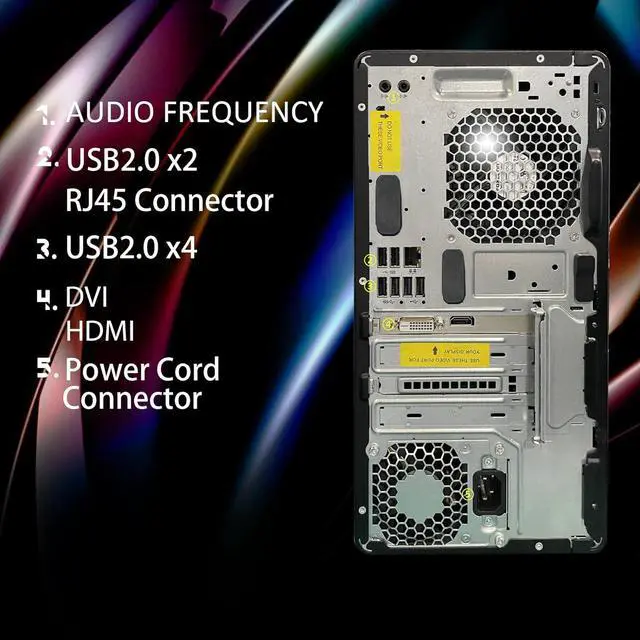 Alt view image 4 of 6 - HP RGB Gaming Desktop Computer, Intel Quad Core I5-6500 up to 3.6GHz, GeForce GT 1030 2G, 16GB DDR4, 512G SSD, RGB Keyboard & Mouse, 600M WiFi & Bluetooth 5.0, Win 10 Pro (Renewed)
