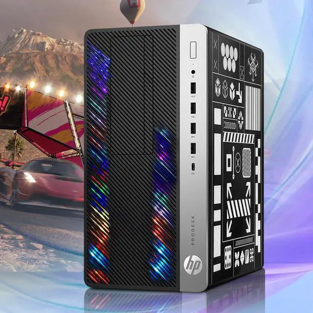 Alt view image 2 of 6 - HP RGB Gaming Desktop Computer, Intel Quad Core I5-6500 up to 3.6GHz, GeForce GT 1030 2G, 16GB DDR4, 512G SSD, RGB Keyboard & Mouse, 600M WiFi & Bluetooth 5.0, Win 10 Pro (Renewed)