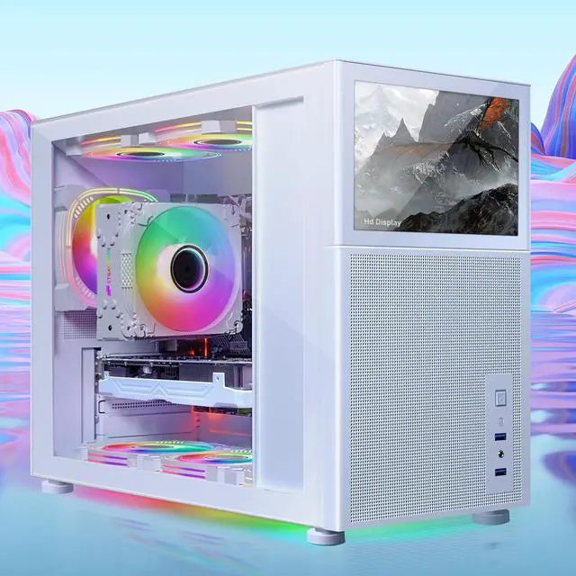Alt view image 2 of 7 - STGAubron Gaming Desktop PC,Intel Core i7-10700KF up to 5.1G,16G DDR4,1T SSD,GeForce RTX 3060 12G GDDR6,600M WiFi,BT 5.0,RGB Fan x 6,RGB Keyboard&Mouse,RGB Mouse Pad,W11H64