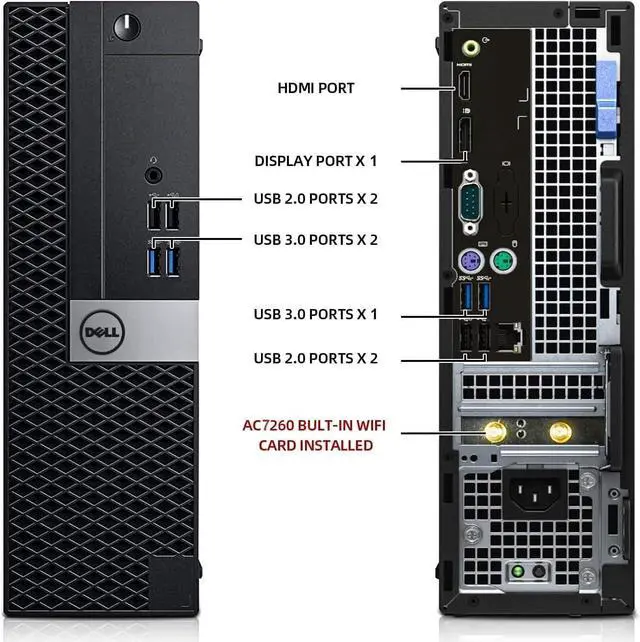 Alt view image 2 of 4 - Dell OptiPlex Desktop Computer with 24 inch Monitor PC and Monitor Bundle, i7-6700 3.4GHz,16GB Ram, 512GB SSD,Intel AC7260 Built-in WiFi Bluetooth,HDMI,Refurbished Desktop,Windows 10 Pro (Renewed)