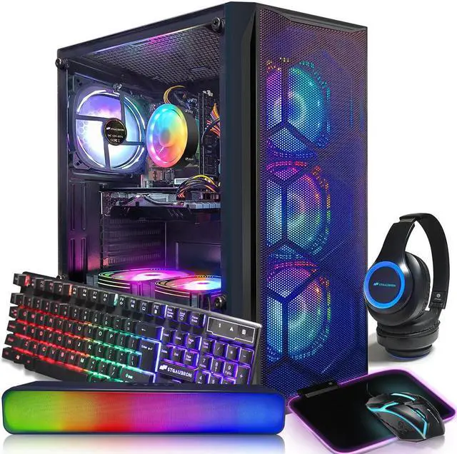 Main image of STGAubron Gaming PC Diamond Black,Intel Core i7 up to 3.8G,16G,1TB SSD,WiFi,BT 5.0,Radeon RX580 8G,RGB Fan x 6,RGB Keybaord&Mouse&Mouse Pad,RGB Bluetooth Sound Bar,RGB Bluetooth Gaming Mic,W10H64