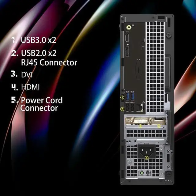 Alt view image 5 of 5 - Dell RGB Gaming Desktop Computer, Intel Quad Core I5-6500 up to 3.6GHz, GeForce GTX 750 Ti 4G, 16GB Memory, 512G SSD, RGB Keyboard & Mouse, 600M WiFi & Bluetooth, Win 10 Pro (Renewed)