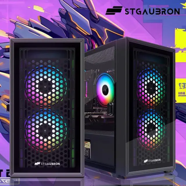 Alt view image 6 of 7 - STGAubron Gaming Desktop PC, Radeon RX 560, Intel Core I5-9400F up to 4.3G, 16G DDR4, 512G SSD, 600M WiFi, BT 5.0, RGB Fan x 3, RGB Keyboard & Mouse & Mouse Pad, W11H64