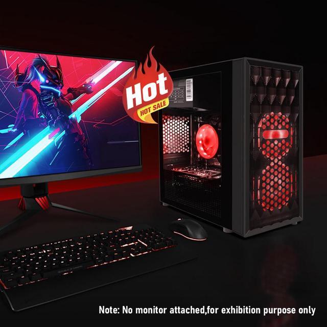 Alt view image 4 of 7 - STGAubron Gaming Desktop PC, Radeon RX 560 4G GDDR5, Intel 10th Gen G5905 3.5G, 16G DDR4, 512G SSD, 600M WiFi, BT 5.0, RGB Fan x 2, RGB Keyboard & Mouse & Mouse Pad, W11H64