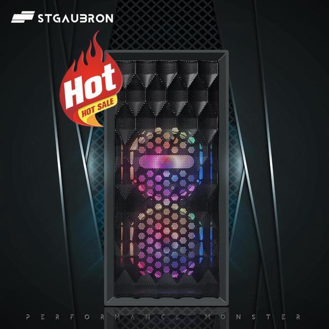 Alt view image 5 of 7 - STGAubron Gaming Desktop PC, Radeon RX 560 4G GDDR5, Intel 10th Gen G5905 3.5G, 16G DDR4, 512G SSD, 600M WiFi, BT 5.0, RGB Fan x 2, RGB Keyboard & Mouse & Mouse Pad, W11H64