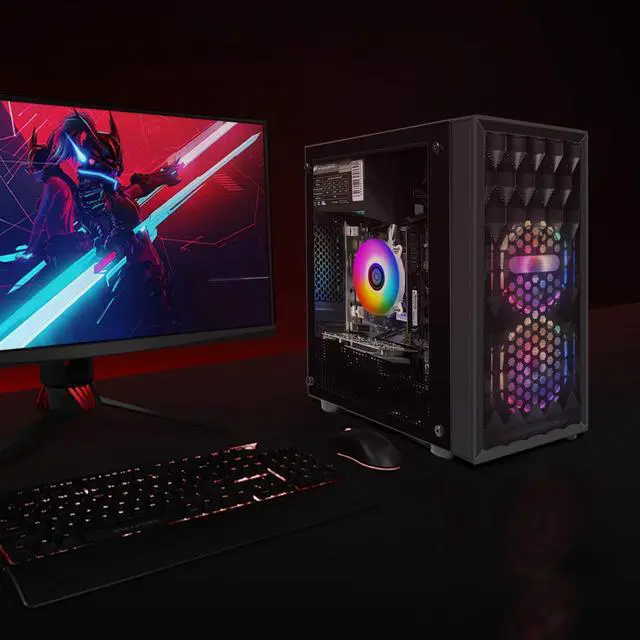 Alt view image 6 of 6 - STGAubron Gaming PC Computer Desktop, Radeon RX 560 4G, Intel Core I7 8th up to 4.1GHz, 16G DDR4, 512G SSD, 600M WiFi, BT 5.0, RGB Fan x2, Windows 11 Home