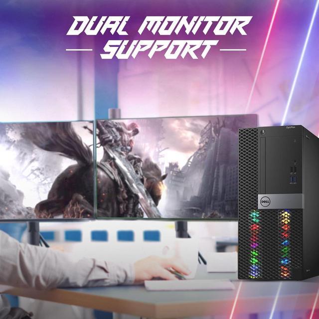 Alt view image 4 of 7 - Dell RGB Gaming Tower Computer - Intel Core i7 6th Gen, NVIDIA GTX 1050 Ti 4GB GDDR5, 16GB Ram, 512GB SSD, Prebuilt Gaming Desktop PC with Built-in WiFi & RGB Set, Windows 10 Pro (Renewed)