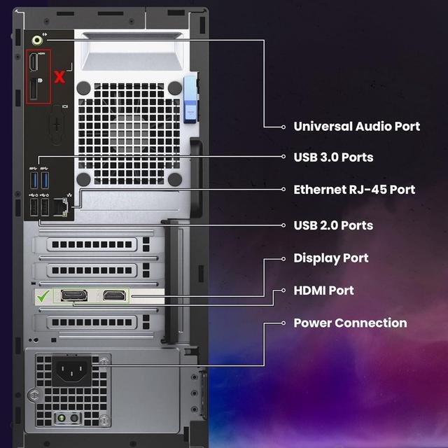 Alt view image 7 of 7 - Dell RGB Gaming Tower Computer - Intel Core i7 6th Gen, NVIDIA GTX 1050 Ti 4GB GDDR5, 16GB Ram, 512GB SSD, Prebuilt Gaming Desktop PC with Built-in WiFi & RGB Set, Windows 10 Pro (Renewed)