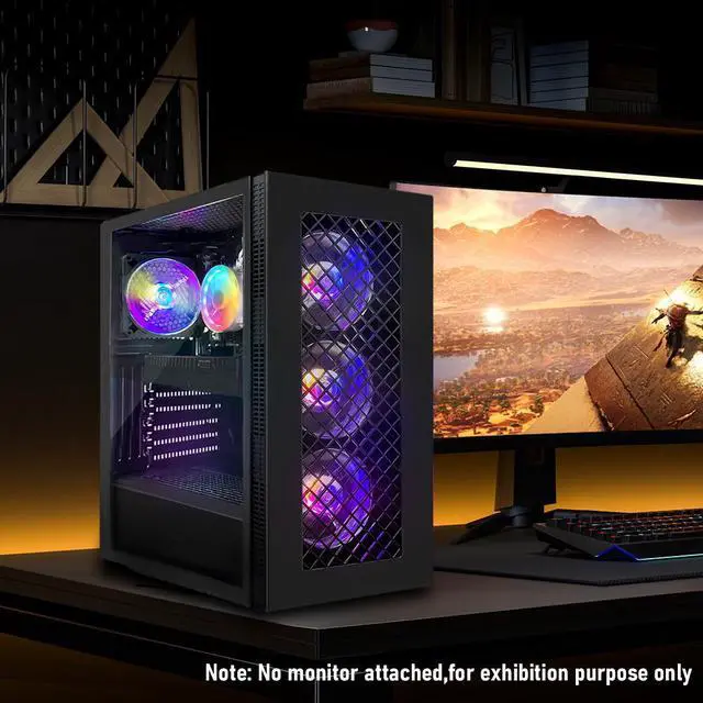 Alt view image 3 of 5 - STGAubron Gaming PC Computer Desktop, Radeon RX 5700 8G, Intel Core I7 8th up to 4.10 GHz, 16G DDR4, 512G SSD, WiFi 6 , BT 5.2, RGB Fan x4, Windows 11 Home