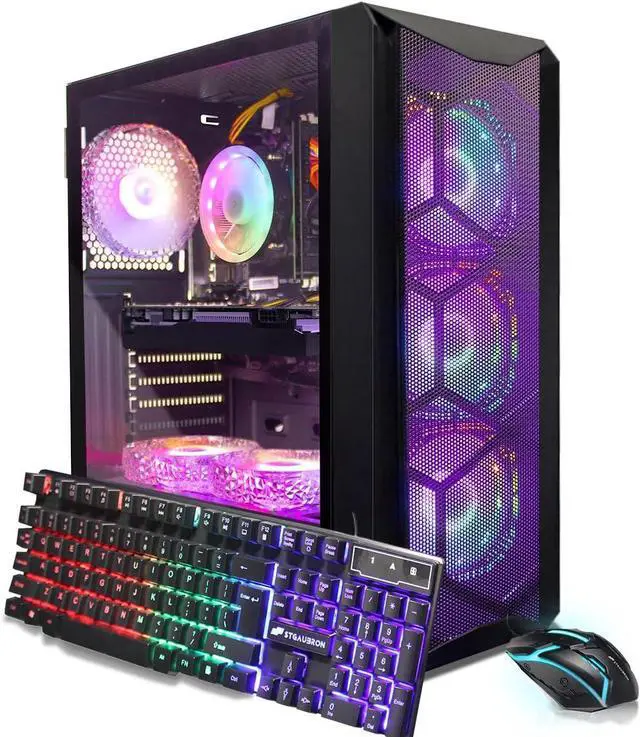 Alt view image 5 of 6 - STGAubron Gaming PC Computer Desktop, Intel Core i7 8th up to 4.1G, GeForce RTX 3050 6G, 16G DDR4, 512G SSD, WiFi 6, BT 5.2, RGB Fan x6, Windows 11 Home