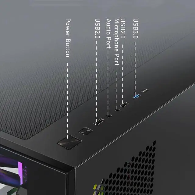 Alt view image 3 of 6 - STGAubron Gaming Desktop PC,Intel Core i7 3.4G up to 3.9G,16G RAM,512G SSD,Radeon RX 580 16G GDDR5,600M WiFi,BT 5.0,RGB Fan x 2,RGB Keyboard&Mouse,RGB Mouse Pad,RGB BT Sound Bar,W10H64