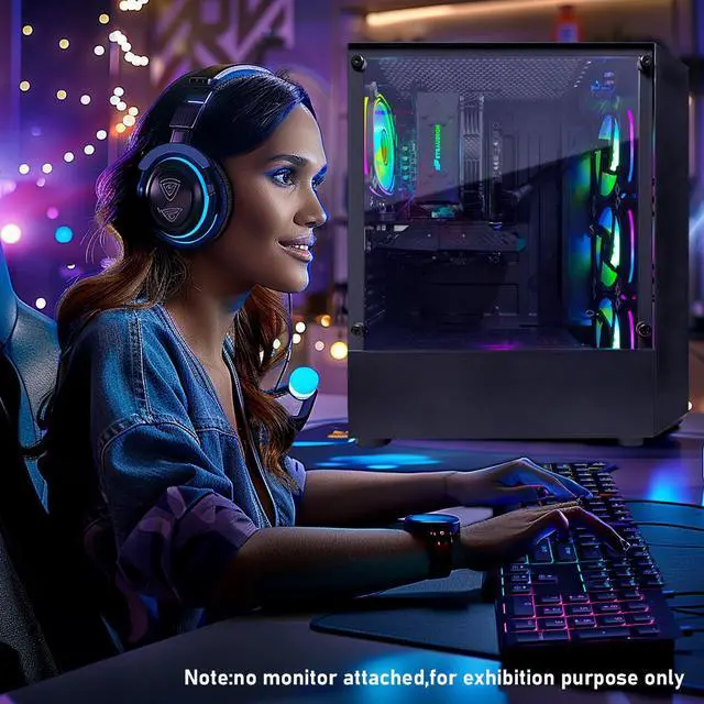Alt view image 5 of 5 - STGAubron Gaming PC Computer Desktop, 13th Gen Intel Core i5-13400F up to 4.6G, GeForce RTX 3050 6G, 16G DDR4, 512G SSD, RGB Fan x4, WiFi 6 & BT 5.2, Windows 11 Home